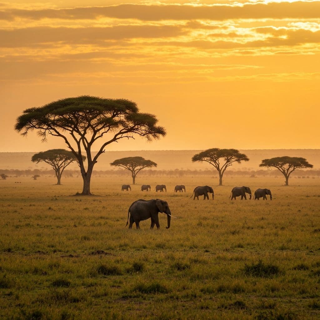African savanna landscape